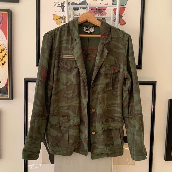 Pam & Gela Jackets & Blazers - Pam & Gela Camo Utility Jacket | Size Small